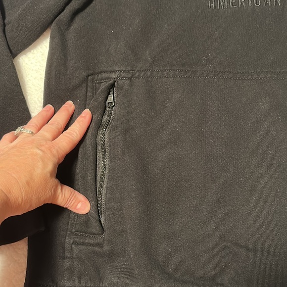 American Eagle Men’s Black Quarter Zip Pullover, EUC, Size Large - Picture 4 of 11